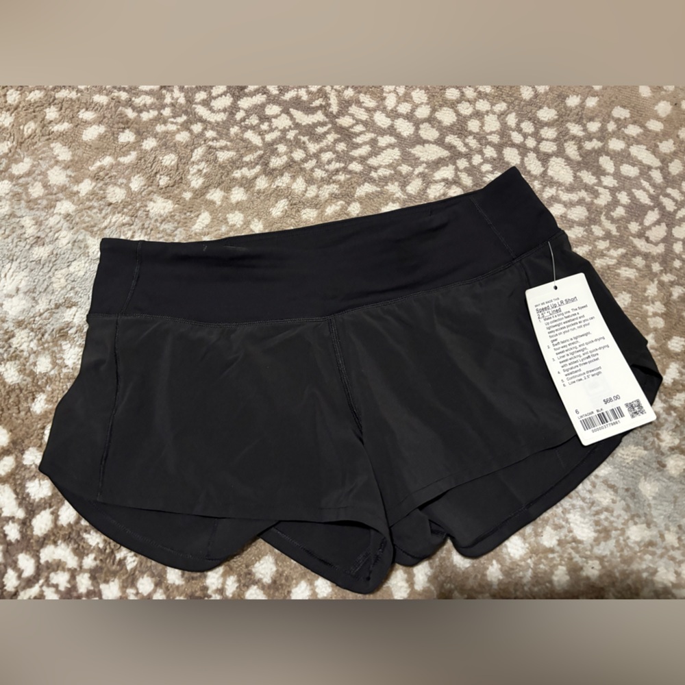 Lululemon Athletica Black Speed Up Shorts